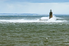 Raging Surf Around Ram Island Ledge Light